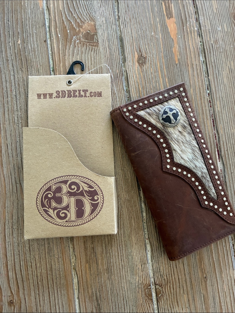 NWT 3D Belt Company Western Brown Wallet